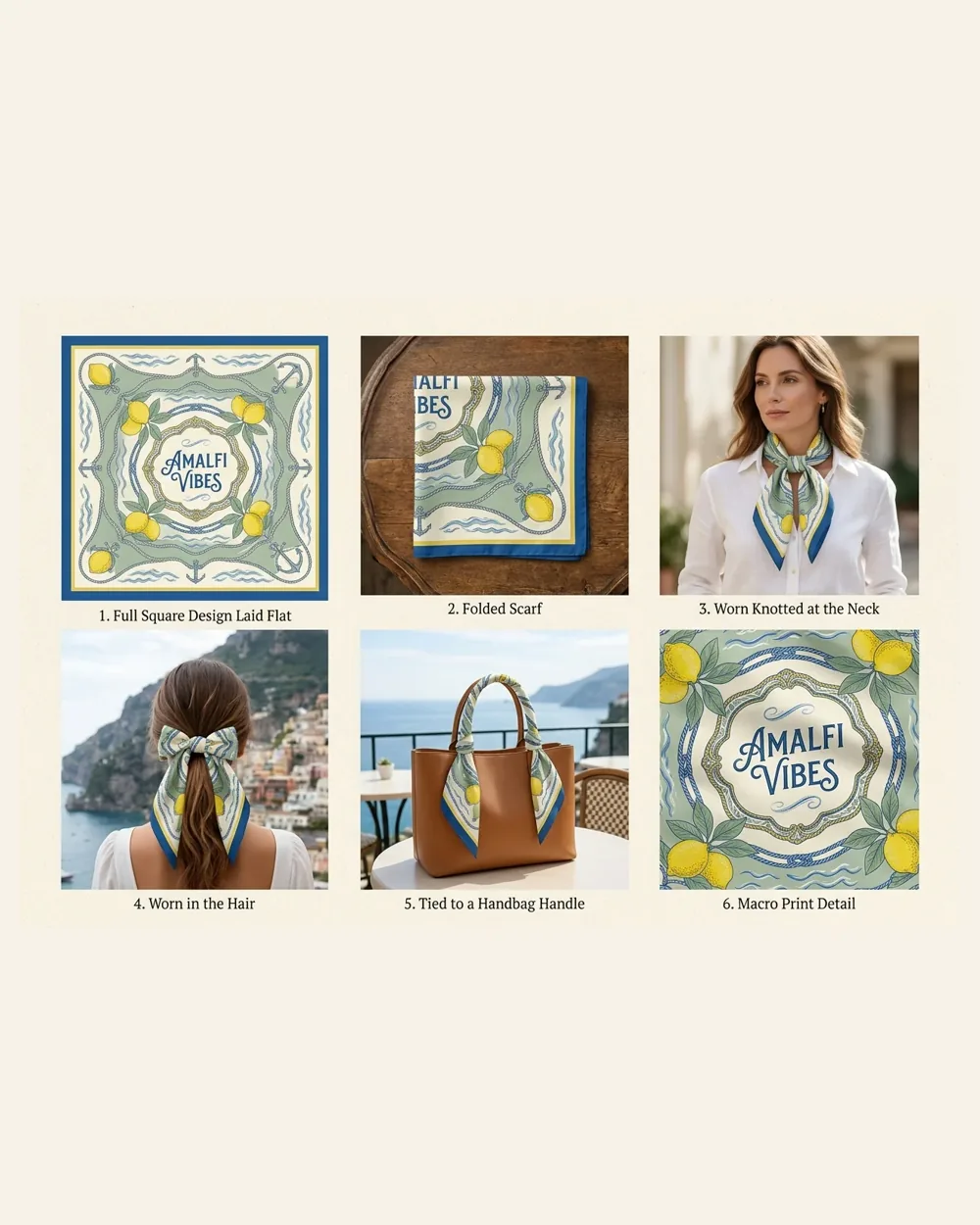 Foulard Dolce Vita Lettering 1