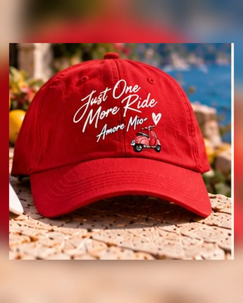 Cappellino Just One More Ride · Rosso